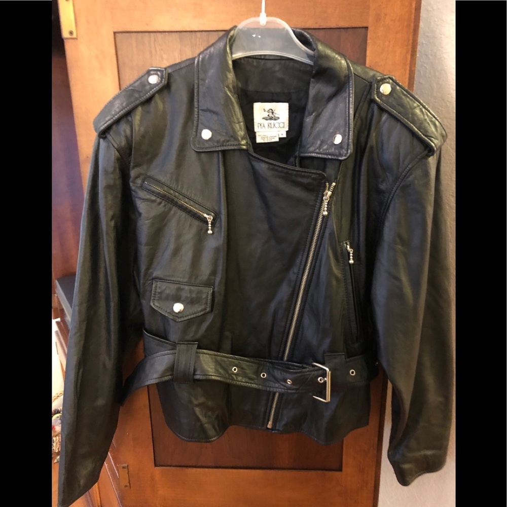 Vintage Leather Motorcycle  Jacket